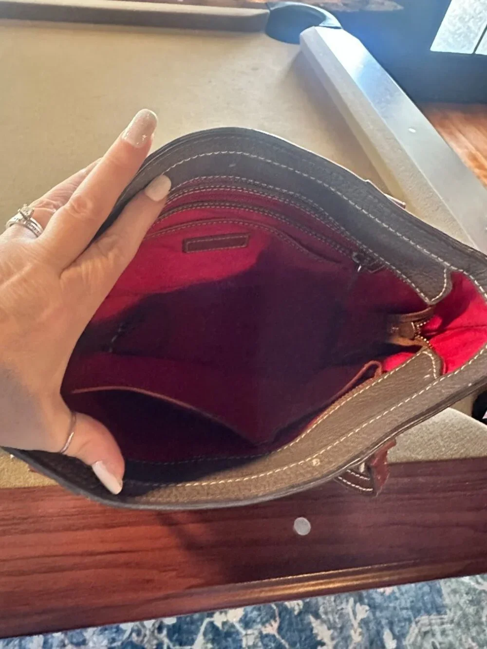 Dooney & Bourke Elephant Grey Pebble Grain Lexington Tote
